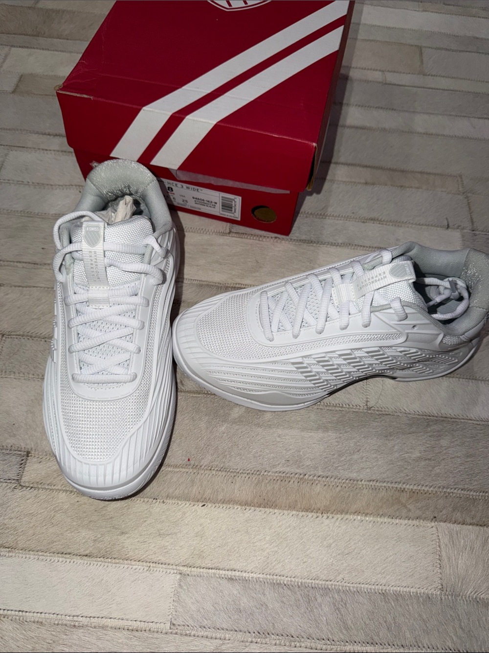 K-Swiss Women's HCE 3 Wide Sneakers in White